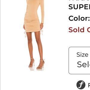 Superdown Beige V-Neck Dress